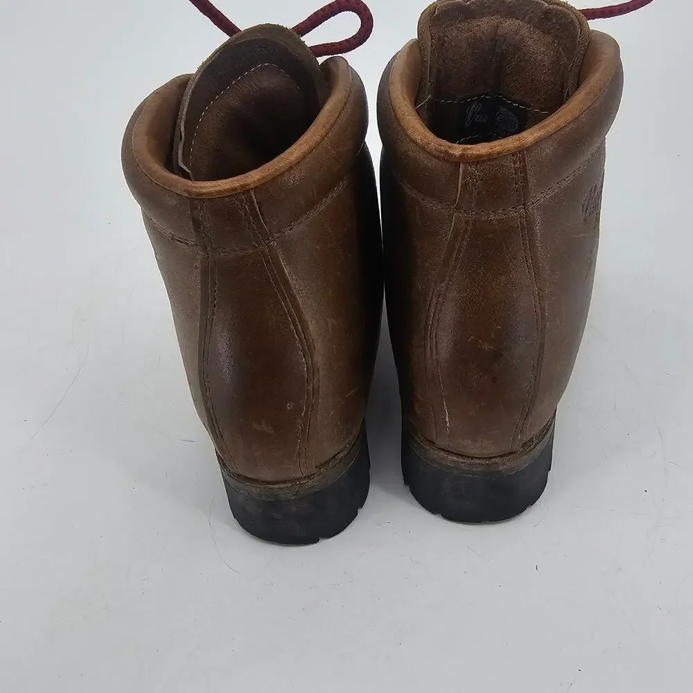 Vintage Vasque Hiking Boots Brown Leather Mens Size 7.5 Womens 9 Made In Italy